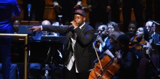 Konshens the MC performs with Washington Performing Arts and Alfred Street Baptist Church in 'I Am a Man' at The Kennedy Center. Photo by Shannon Finney Photography.