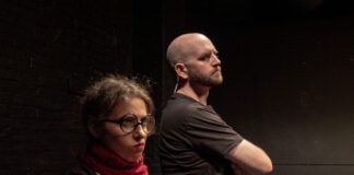 Harry (Melanie Kurstin) and Adam R. Adkins (Wayne). Photo courtesy of Cole Pictures.