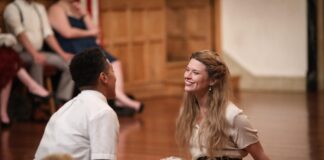 Jessika Williams and Meg Rodgers in 'Much Ado About Nothing.' Photo by Lindsey Walters.
